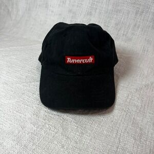 Tuner Cult Yupoong Dad Hat Black Red Bar Logo Streetwear Car Enthusiast Cap OS